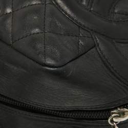 Pre Owned Chanel Black Quilted Leather Cambon Ligne Bowler Bag