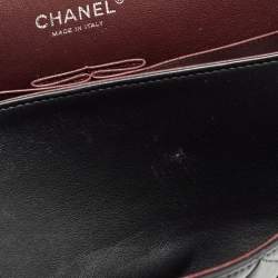 Pre Owned Chanel Black Quilted Lambskin Leather Jumbo Classic Double Flap Bag
