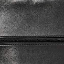 Pre Owned Chanel Black Quilted Lambskin Leather Jumbo Classic Double Flap Bag