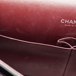 Pre Owned Chanel Black Quilted Caviar Leather Maxi Classic Double Flap Bag