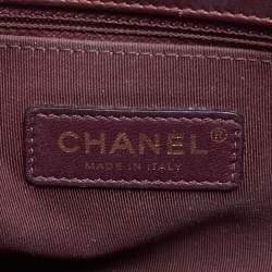 Pre Owned Chanel Burgundy Quilted Leather CC Portobello Tote