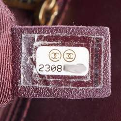 Pre Owned Chanel Burgundy Quilted Leather CC Portobello Tote
