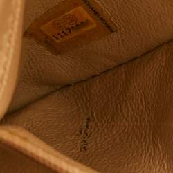 Pre Owned Chanel Bronze Leather Luxe Ligne Bowler Bag
