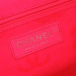 Pre Owned Chanel Black/White Leather Ligne Cambon Bag