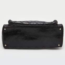 Pre Owned Chanel Black Quilted Glazed Leather Portobello Tote