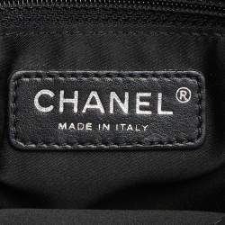 Pre Owned Chanel Black Patent Leather Paris Shanghai Camellia Flap Bag