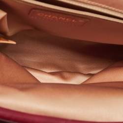 Pre Owned Chanel Red Leather Mini Rock and Chain Hobo
