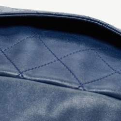 Pre Owned Chanel Blue Quilted Leather CC Front Pocket Bag