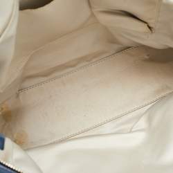 Pre Owned Chanel Blue Quilted Leather CC Front Pocket Bag