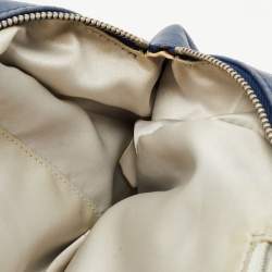 Pre Owned Chanel Blue Quilted Leather CC Front Pocket Bag