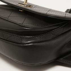 Pre Owned Chanel Black Quilted Leather CC Waist Bag