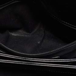 Pre Owned Chanel Black Quilted Patent Leather Medium Just Mademoiselle Bowling Bag