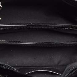 Pre Owned Chanel Black Quilted Patent Leather Medium Just Mademoiselle Bowling Bag
