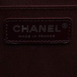 Pre Owned Chanel Green Chevron Nubuck Leather Medium Boy Flap Bag
