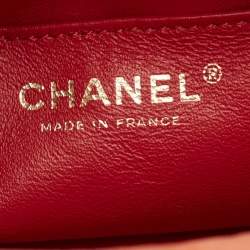 Pre Owned Chanel Orange Quilted Leather Reissue Camera Bag