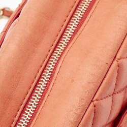 Pre Owned Chanel Orange Quilted Leather Reissue Camera Bag