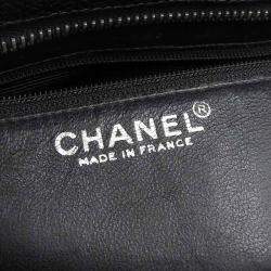 Pre Owned Chanel Black Caviar Leather Medallion Tote Bag