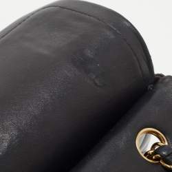 Pre Owned Chanel Black Quilted Leather Medium Classic Double Flap Bag