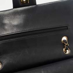 Pre Owned Chanel Black Quilted Leather Medium Classic Double Flap Bag