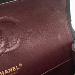 Pre Owned Chanel Black Quilted Leather Medium Classic Double Flap Bag