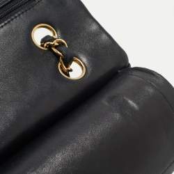 Pre Owned Chanel Black Quilted Leather Medium Classic Double Flap Bag
