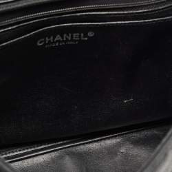 Chanel Black Quilted Caviar Leather Jumbo Classic Single Flap Bag