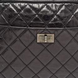 Pre Owned Chanel Black Quilted Calfskin Large Reissue Camera Bag