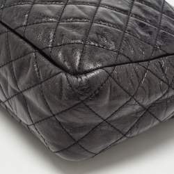 Pre Owned Chanel Black Quilted Calfskin Large Reissue Camera Bag