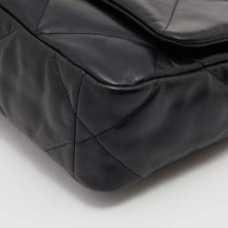 Pre Owned Chanel Black Quilted Leather CC 19 Flap Bag
