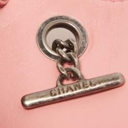 Pre Owned Chanel Pink Plexiglass and Leather Boy Brick Flap Bag