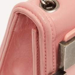 Pre Owned Chanel Pink Plexiglass and Leather Boy Brick Flap Bag