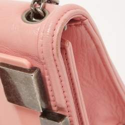 Pre Owned Chanel Pink Plexiglass and Leather Boy Brick Flap Bag