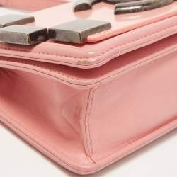 Pre Owned Chanel Pink Plexiglass and Leather Boy Brick Flap Bag