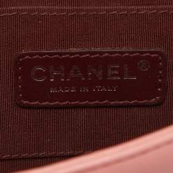 Pre Owned Chanel Pink Plexiglass and Leather Boy Brick Flap Bag