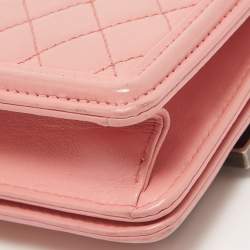 Pre Owned Chanel Pink Plexiglass and Leather Boy Brick Flap Bag