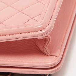 Pre Owned Chanel Pink Plexiglass and Leather Boy Brick Flap Bag