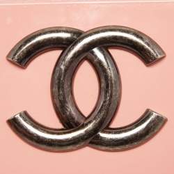 Pre Owned Chanel Pink Plexiglass and Leather Boy Brick Flap Bag