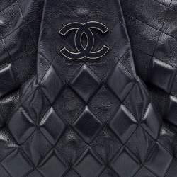 Pre Owned Chanel Black Quilted Leather Sloane Square Tote