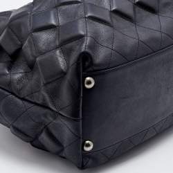 Pre Owned Chanel Black Quilted Leather Sloane Square Tote