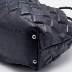 Pre Owned Chanel Black Quilted Leather Sloane Square Tote
