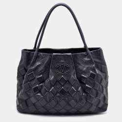 Pre Owned Chanel Black Quilted Leather Sloane Square Tote