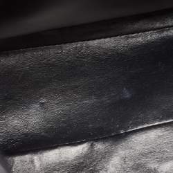 Pre Owned Chanel Black Quilted Caviar Leather Maxi Classic Single Flap Bag