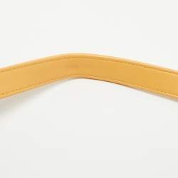 Pre Owned Chanel Yellow Chevron Leather Small Boy Flap Bag