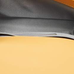 Pre Owned Chanel Yellow Chevron Leather Small Boy Flap Bag