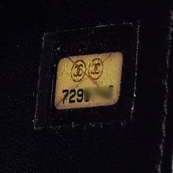 Pre Owned Chanel Black Chocolate Bar Leather Wallet