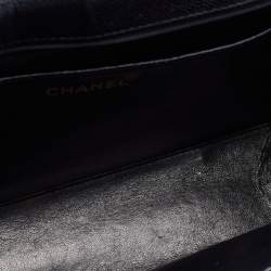 Pre Owned Chanel Black Quilted Caviar Leather Vintage Flap Shoulder Bag