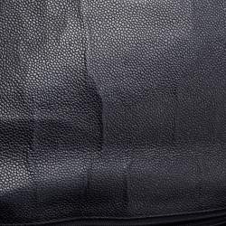 Pre Owned Chanel Black Quilted Caviar Leather Vintage Flap Shoulder Bag