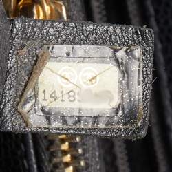 Pre Owned Chanel Black Quilted Caviar Leather GST Shopper Tote