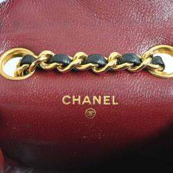 Pre Owned Chanel black lambskin leather cc mini belt bag