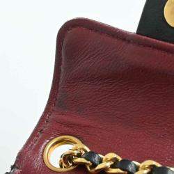 Pre Owned Chanel black lambskin leather cc mini belt bag